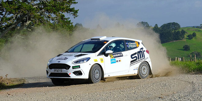 Jackson Clendon made a dream debut in his Ford Fiesta Rally4 car, winning overall 2WD and his NZRC 2WD class by 36.9s from Jordan Grant (Suzuki Swift).